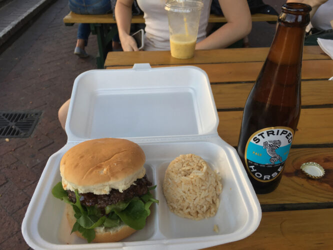 Ostrich burger