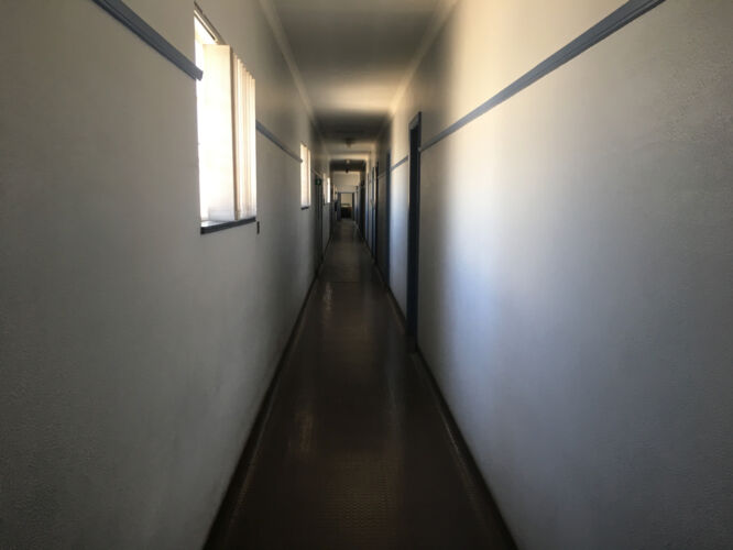 Long hallways of the office