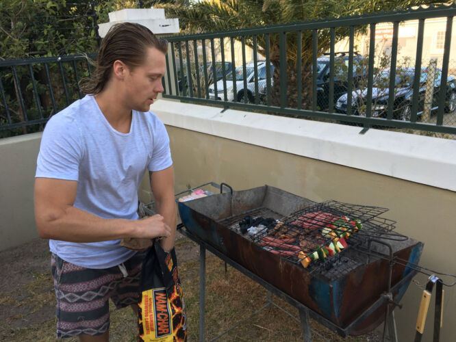 House braai for Thomas's going away party