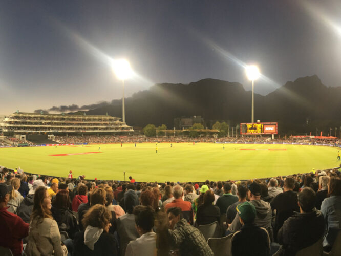 Newlands Stadium at night