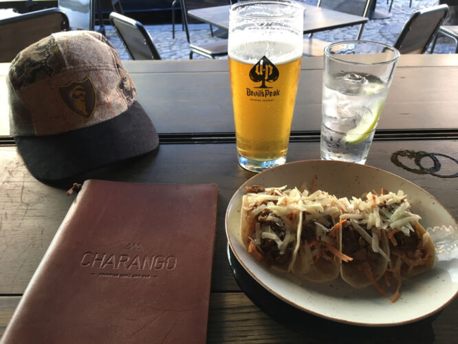 Dinner downtown after browsing Orms