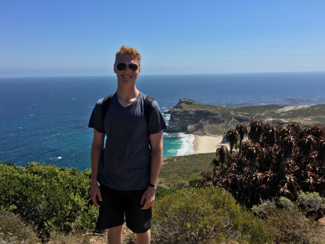 Climbing up to the lighthouse