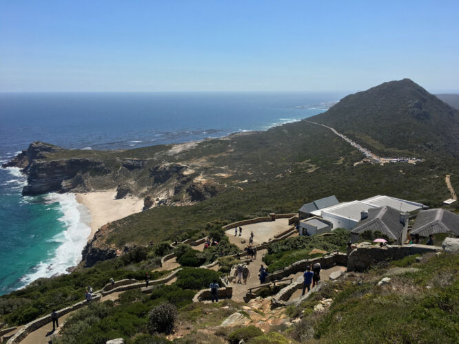 Looking down on the point