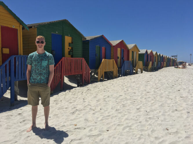 Colorful huts at Muizenberg