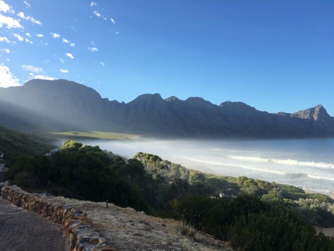 Sun rays hitting Kogel Bay