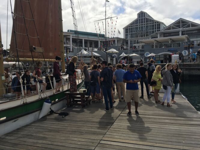 VAC getting off a boat