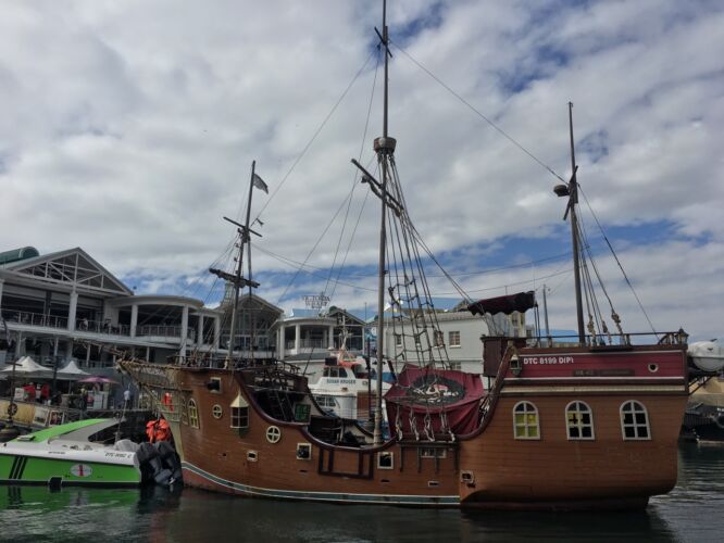 Reminiscent pirate boat