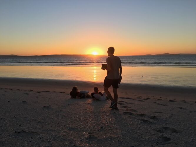 Sunset beach chillin in Langebaan