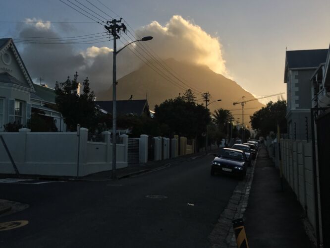 Devil's Peak in gold