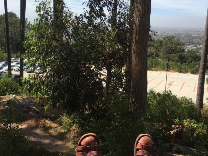 Having lunch on the hill