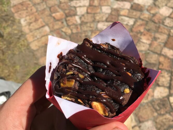 Breakfast chocolate muffin