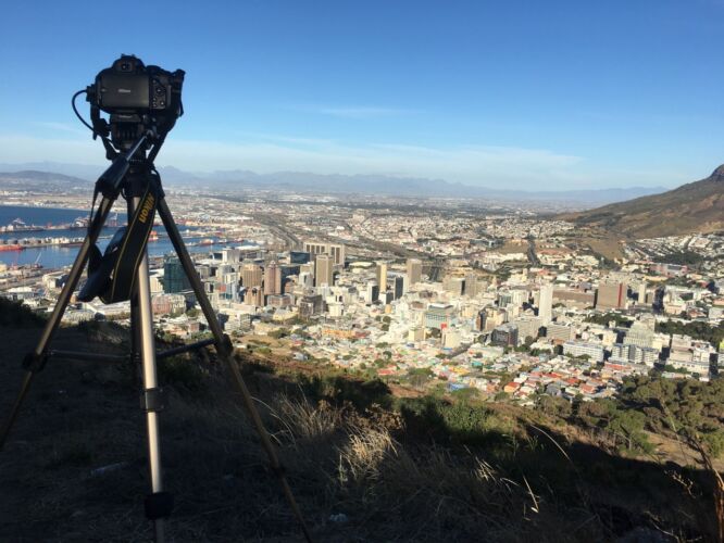Time lapsing downtown Cape Town
