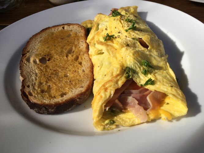 Omelette at Cocoa Cha Chi