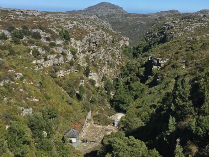 Looking down Orangekloof