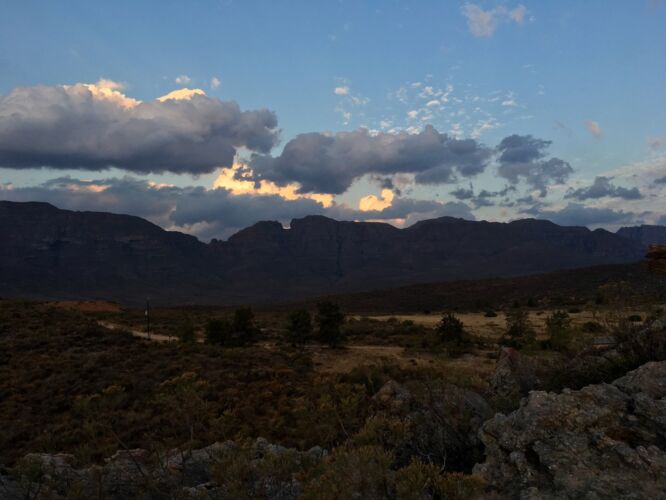 Mountains getting darker