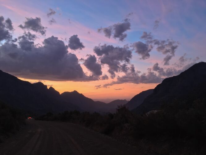 Looking down into the valley